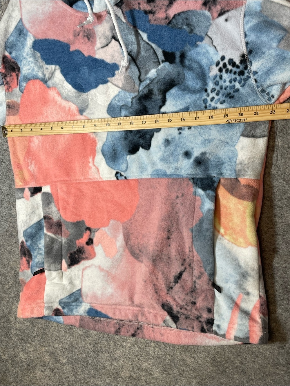 DOPE Printed Fleece Hooded Top Abstract Print Medium Cozy Streetwear Outdoor - Picture 9 of 15